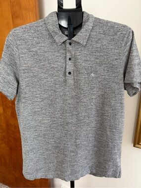 rag & bone Heather Gray Knit Polo